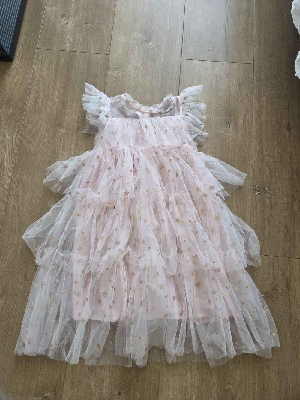 Girls' Pink Star Tulle Party Dress